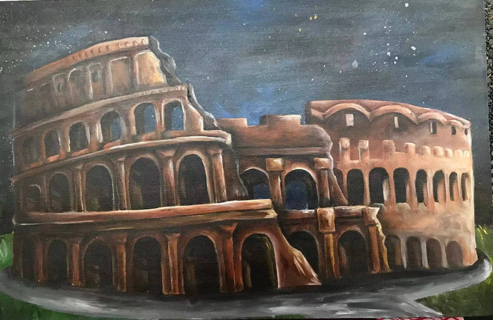 The Colosseum Painting By Neha Adinamozhi Our Own Kids Club